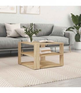 vidaXL Coffee Table Sonoma Oak 58x58x40 cm Engineered Wood