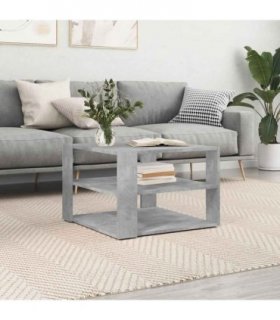 vidaXL Coffee Table Concrete Grey 58x58x40 cm Engineered Wood
