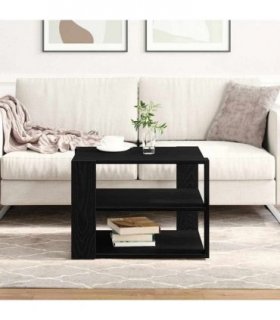 vidaXL Coffee Table Black Oak 58 x 58 x 40 cm Engineered Wood