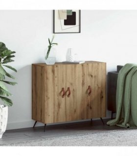 vidaXL Sideboard Artisan Oak 89.5 x 34 x 80 cm Engineered Wood