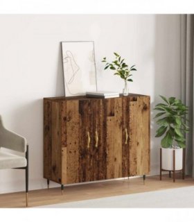 vidaXL Sideboard Old Wood 90 x 34 x 80 cm Engineered Wood