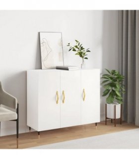 vidaXL Sideboard White 90x34x80 cm Engineered Wood — V0672043114
