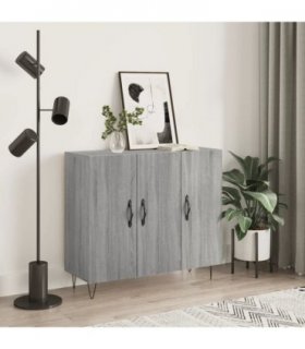 vidaXL Sideboard Grey Sonoma 90x34x80 cm Engineered Wood — V0672043131