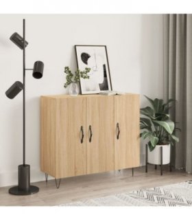vidaXL Sideboard Sonoma Oak 90x34x80 cm Engineered Wood — V0672043132