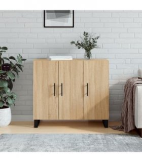 vidaXL Sideboard Sonoma Oak 90x34x80 cm Engineered Wood — V0672043161