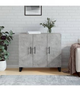 vidaXL Sideboard Concrete Grey 90x34x80 cm Engineered Wood — V0672043162