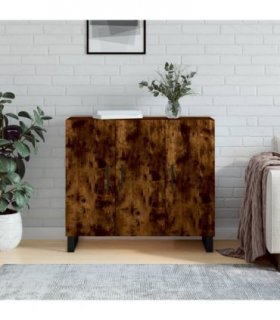 vidaXL Sideboard Smoked Oak 90x34x80 cm Engineered Wood — V0672043164