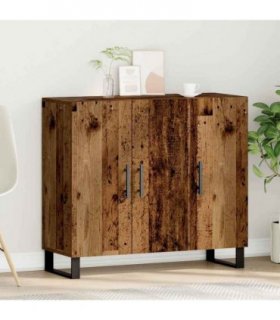 vidaXL Sideboard Old Wood 90 x 34 x 80 cm Engineered Wood — V0672043165