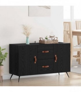 vidaXL Sideboard Black Oak 100 x 36 x 60 cm Engineered Wood — V0672043167
