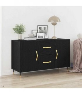 vidaXL Sideboard Black Oak 100 x 36 x 60 cm Engineered Wood — V0672043179