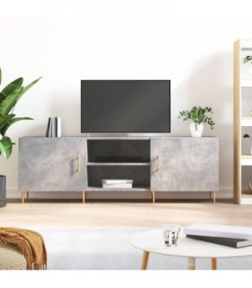 vidaXL TV Cabinet Concrete Grey 150x30x50 cm Engineered Wood — V0672043364