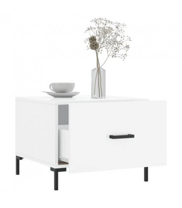 vidaXL Coffee Tables 2pcs High Gloss White 50x50x40 cm Engineered Wood — V0672043485