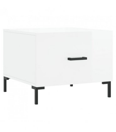 vidaXL Coffee Tables 2pcs High Gloss White 50x50x40 cm Engineered Wood — V0672043485