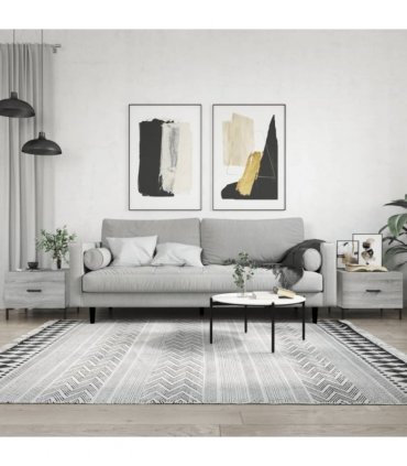 vidaXL Coffee Tables 2 pcs Grey Sonoma 50x50x40 cm Engineered Wood — V0672043489