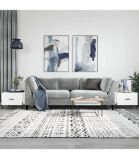 vidaXL Coffee Tables 2pcs High Gloss White 50x50x40 cm Engineered Wood — V0672043493