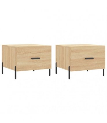 vidaXL Coffee Tables 2 pcs Sonoma Oak 50x50x40 cm Engineered Wood — V0672043503