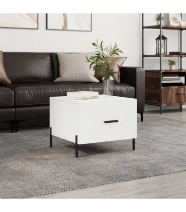 vidaXL Coffee Table White 50x50x40 cm Engineered Wood — V0672043505
