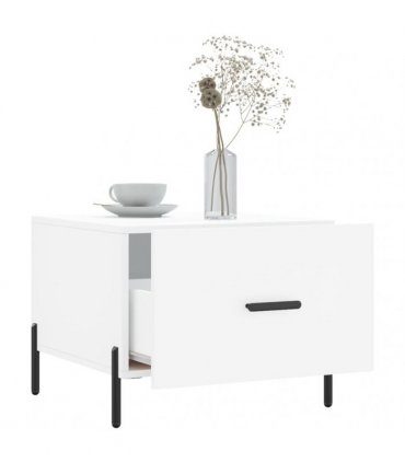vidaXL Coffee Table White 50x50x40 cm Engineered Wood — V0672043505