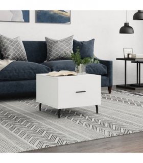 vidaXL Coffee Table White 50x50x40 cm Engineered Wood — V0672043519