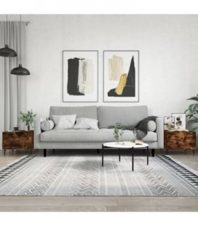 vidaXL Coffee Tables 2 pcs Smoked Oak 50x50x40 cm Engineered Wood — V0672043520