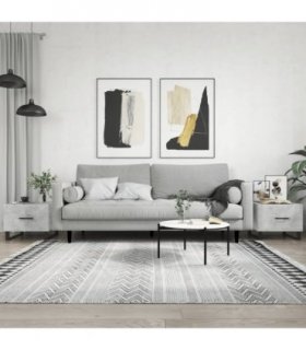 vidaXL Coffee Tables 2 pcs Concrete Grey 50x50x40 cm Engineered Wood — V0672043526