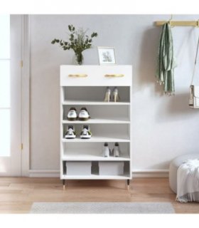 vidaXL Shoe Cabinet White 60x35x105 cm Engineered Wood