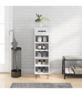 vidaXL Shoe Cabinet White 30x35x105 cm Engineered Wood