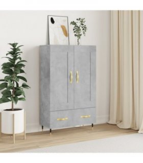 vidaXL Highboard Concrete Grey 69.5x31x115 cm Engineered Wood — V0672043591