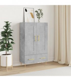 vidaXL Highboard Concrete Grey 69.5x31x115 cm Engineered Wood — V0672043602