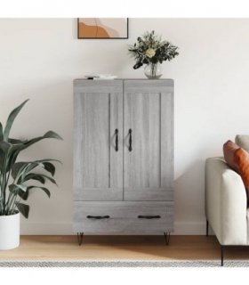 vidaXL Highboard Grey Sonoma 69.5x31x115 cm Engineered Wood — V0672043609