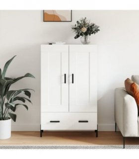 vidaXL Highboard High Gloss White 69.5x31x115 cm Engineered Wood — V0672043615