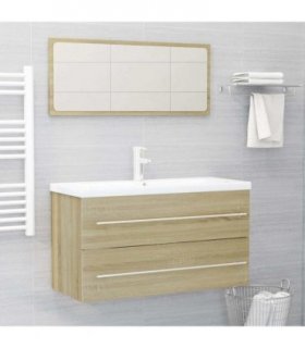 vidaXL Bathroom Furniture Set | Sonoma oak | Engineered wood | Large