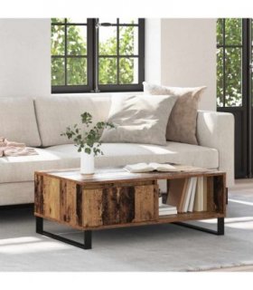 vidaXL Coffee Table Old Wood 90 x 60 x 35 cm Engineered Wood — V0672043668