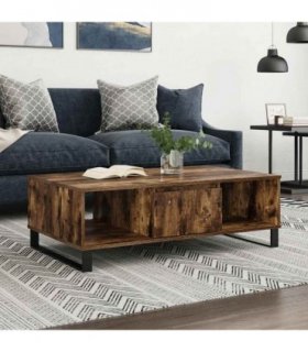 vidaXL Coffee Table Smoked Oak 104x60x35 cm Engineered Wood