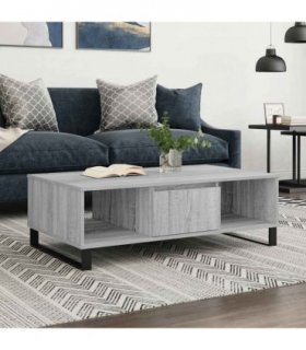 vidaXL Coffee Table Grey Sonoma 104x60x35 cm Engineered Wood