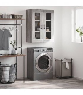 vidaXL Wall Mounted Cabinet Grey Sonoma 69.5x34x90 cm — V0672043764