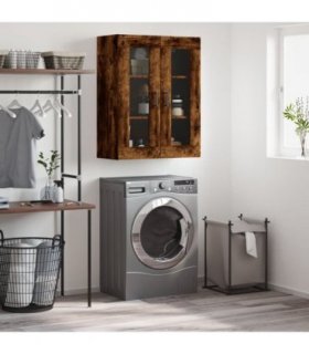 vidaXL Wall Mounted Cabinet Smoked Oak 69.5x34x90 cm — V0672043765