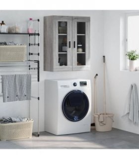 vidaXL Wall Mounted Cabinet Grey Sonoma 69.5x34x90 cm — V0672043768