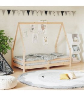 vidaXL Kids Bed Frame 80x160 cm Solid Wood Pine — Colour: natural, Size: 80 x 160 cm — V0672044034