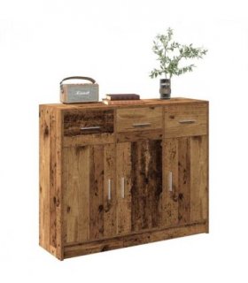 vidaXL Sideboard Old Wood 91x28x75 cm Engineered Wood