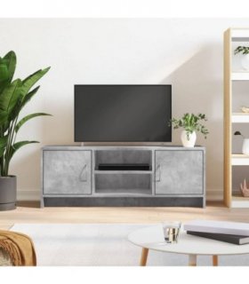 vidaXL TV Cabinet Concrete Grey 102x30x37.5 cm Engineered Wood