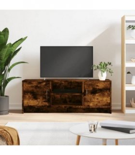 vidaXL TV Cabinet Smoked Oak 102x30x37.5 cm Engineered Wood