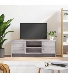 vidaXL TV Cabinet Grey Sonoma 102x30x37.5 cm Engineered Wood