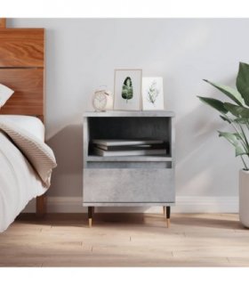 vidaXL Bedside Cabinet Concrete Grey 40x35x50 cm Engineered Wood — V0672044309