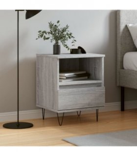 vidaXL Bedside Cabinet Grey Sonoma 40x35x50 cm Engineered Wood — V0672044317