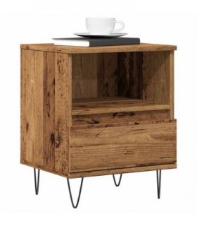 vidaXL Bedside Cabinet Old Wood 40x35x50 cm Engineered Wood