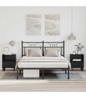vidaXL Bed Cabinet Black Oak 40 x 35 x 50 cm Engineered Wood — V0672044328