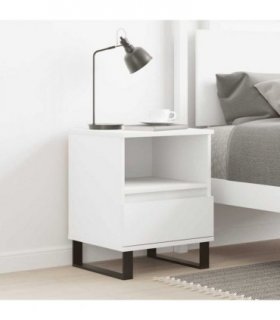 vidaXL Bedside Cabinet White 40x35x50 cm Engineered Wood — V0672044333