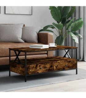 vidaXL Coffee Table Smoked Oak 100x51x45 cm Engineered Wood