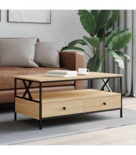 vidaXL Coffee Table Sonoma Oak 100x51x45 cm Engineered Wood